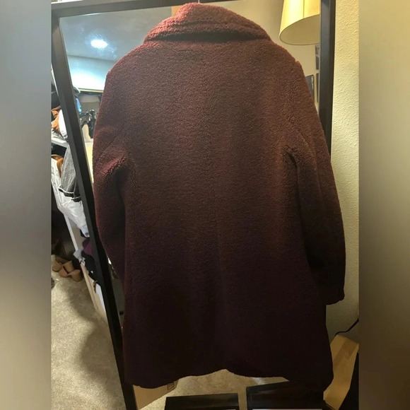 NWOT French Connection teddy Sherpa long walker coat M - Picture 6 of 10